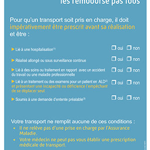 Flyer Transports L'Assurance Maladie ne les rembourse pas tous