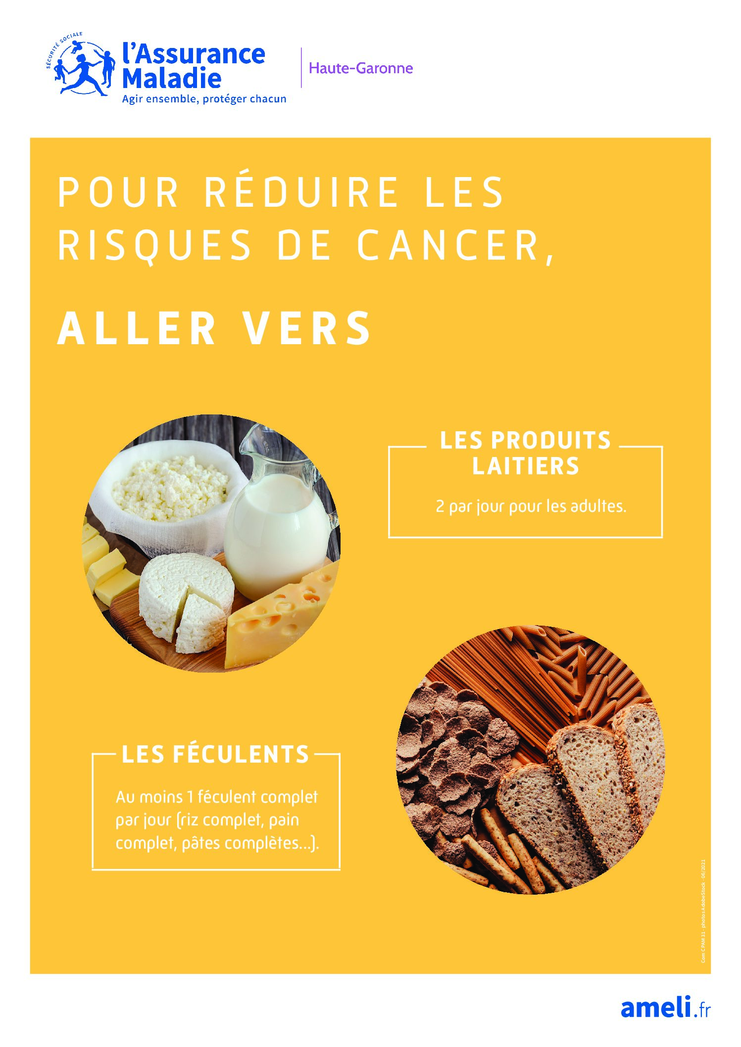 Affiche Pour Réduire les Risques de Cancer Aller Vers