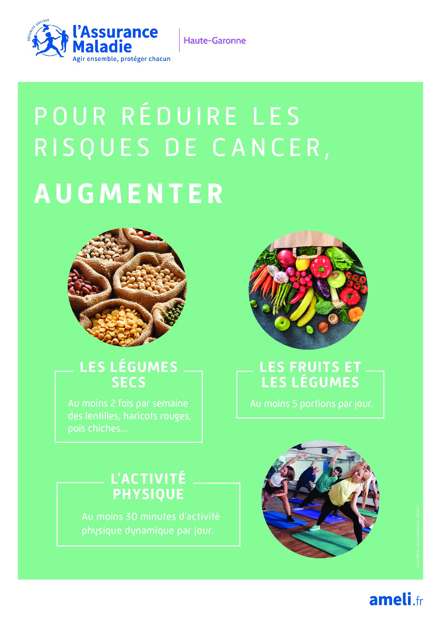 Affiche Pour Réduire les Risques de Cancer Augmenter ....
