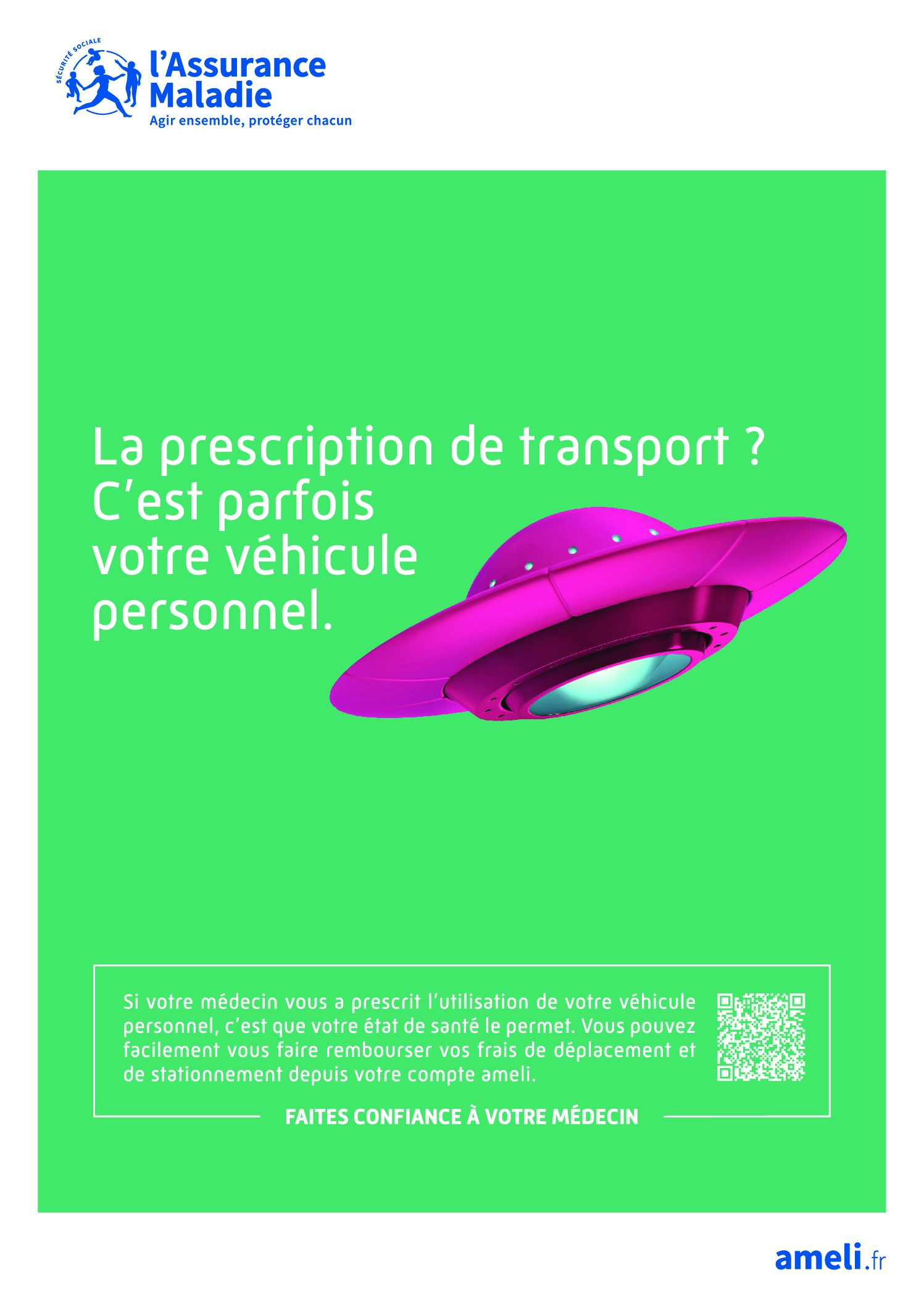 La prescription de transport ? c'est parfois votre véhicule personnel.